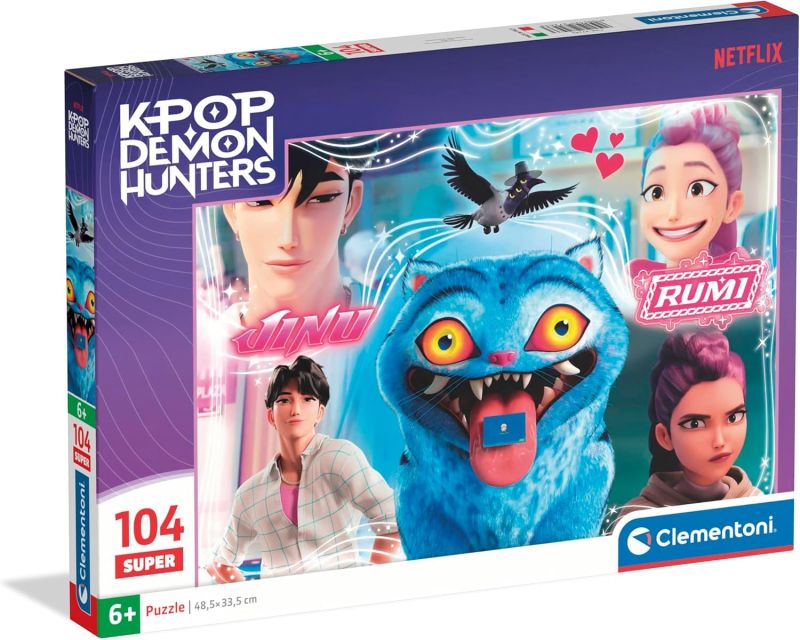 Puzzle  104 Pezzi Super, Illustrazione con i Saja Boys della serie K-pop Demon Hunters, Idea Regalo, 48,5x33,5 cm,Clementoni, Eta 6+