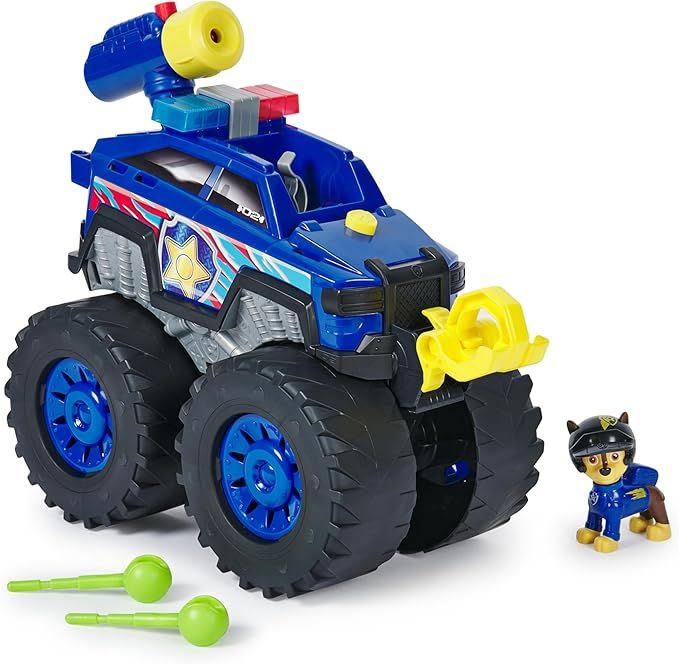 Paw Patrol: Rescue Wheels Chase Deluxe, Veicolo Giocattolo con Propulsore, Argano Motorizzato, Luci e Suoni,SPin Master, Eta 3+