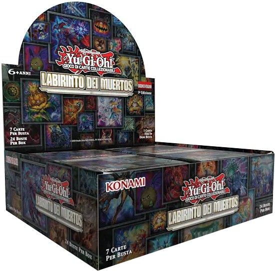 Yu-Gi-Oh Labirinto dei Muertos Box 24 buste, Lingua italiana, Konmi,Eta 6+