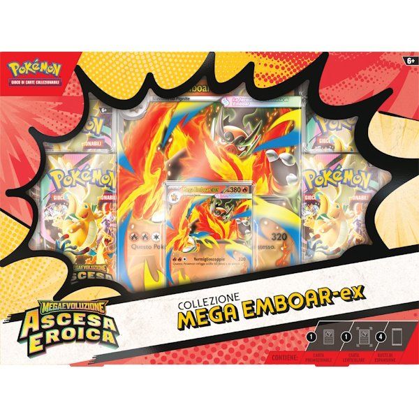 Pokemon Megaevoluzione Ascesa eroica, Collezione Mega Emboar-Ex, The Pokemon Company , Eta 6+