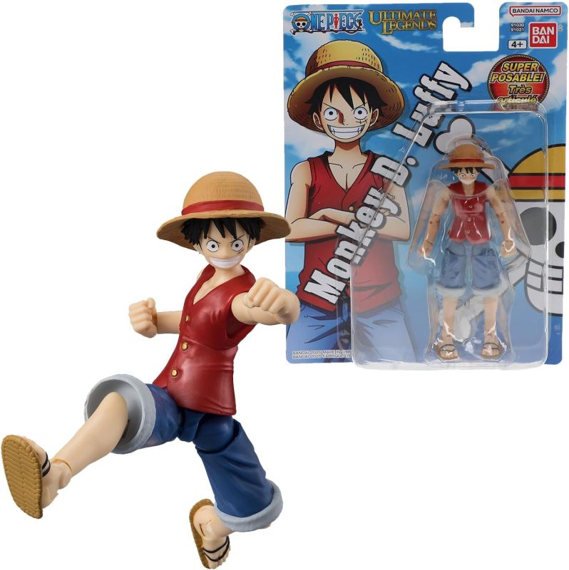 Ultimate Legends HD - Figurina One Piece 12 cm - Monkey D. Ruffy (Luffy) - Licenza ufficiale One Piece - Figurina articolata Ruffy,Bandai, Eta 4+