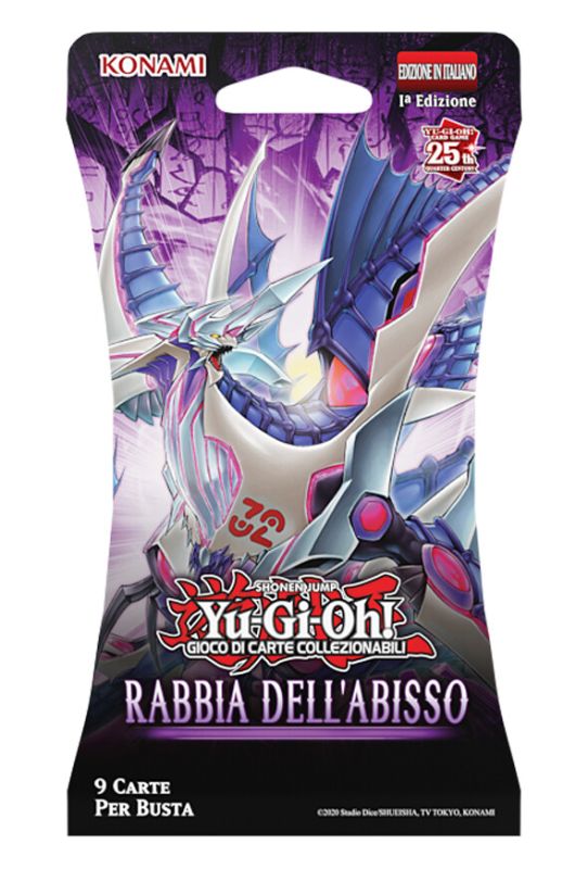 Yu-Gi-Oh! Rabbia dell`abisso, Busta  da 9 carte, Lingua italiana,Konami, Eta 6+
