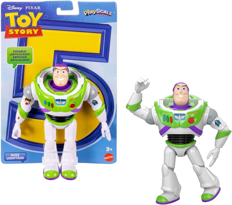 Disney Pixar Toy Story 5 - Buzz Lightyear Space Ranger, action figure da 18cm con 10 punti di articolazione, design fedele al film,Mattel, Eta 3+