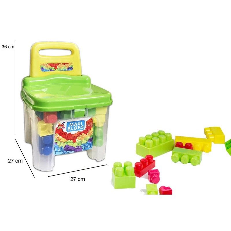 Sediolina con costruzioni colore casuale
