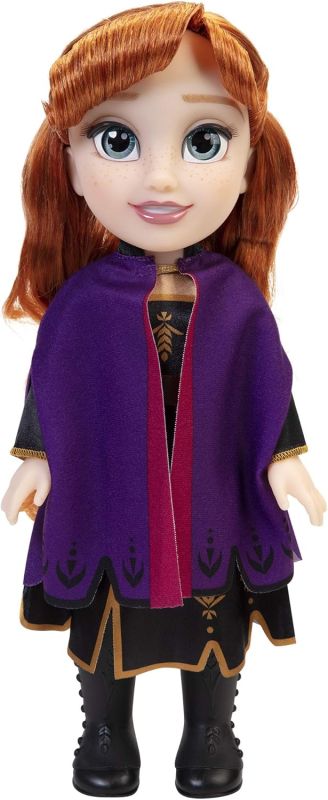 Frozen 2 ? bambola Anna Adventure 38 cm, estremamente dettagliata, indossa abiti da sogno ispirati al film ed e dotata di occhi scintillanti,Jakks, Eta 3+