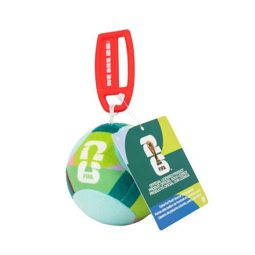 Portachiavi pallone peluche FIFA World Cup 2026, Colore verde, Jazwares, Eta 3+
