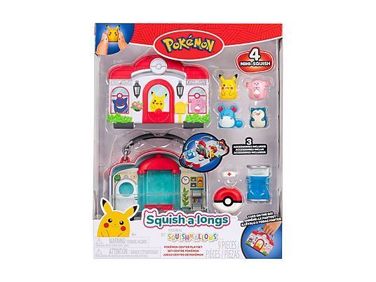 Squish a Long Pokemon Center playset, Jazwares, Eta 6+