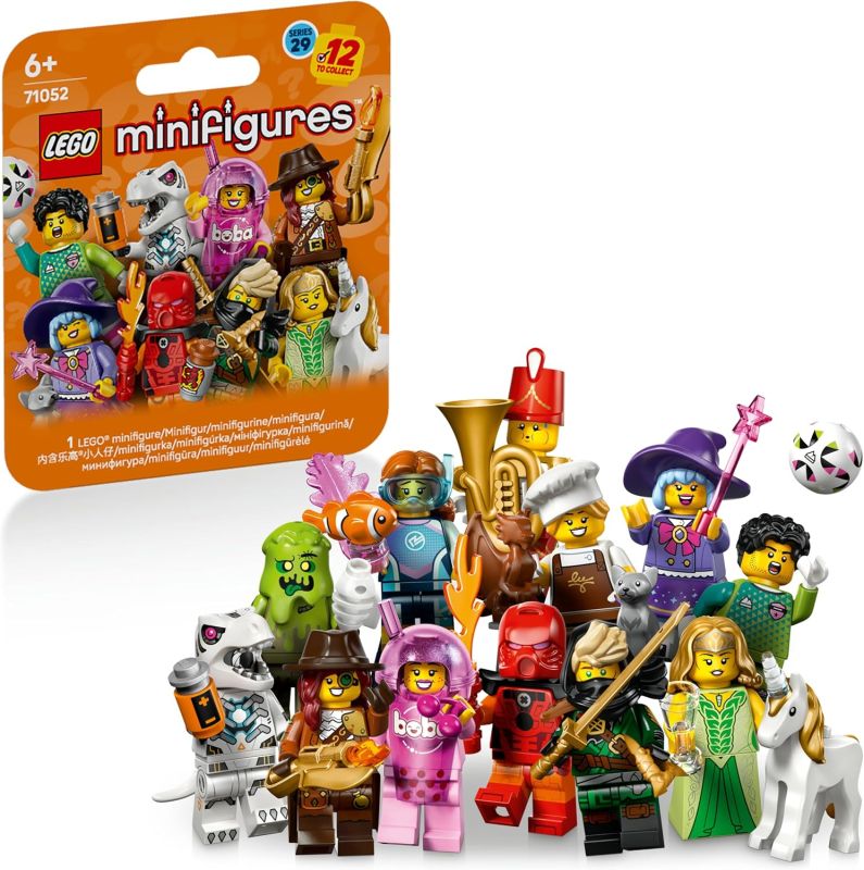 LEGO Minifigures Serie 29 - Scatola a Sorpresa - Giocattolo con 1 di 12 Personaggi da Collezione tra cui: Portiere di Calcio ed Elfo Unicorno,Eta 6+