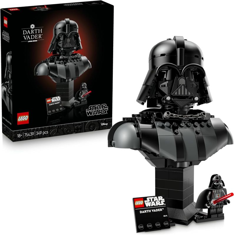 LEGO Star Wars Darth Vader Bust - Display Model Kit for Adults incl. Collectible Sith Minifigure w/Red Lightsaber, Eta 18 +