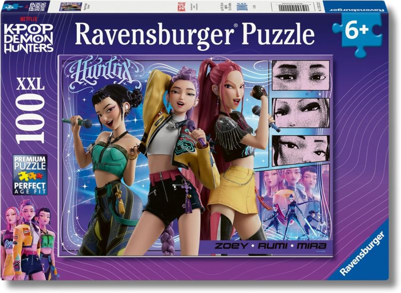 Puzzle K-Pop Demon Hunters, 100 Pezzi XXL - Collezione K-Pop Demon Hunters,Ravensburger,Eta 6+
