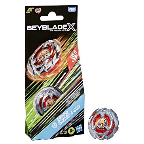 Beyblade X,Arrow Wizard 4-80O,Booster pack, beyblade singolo,Hasbro,Eta 8+