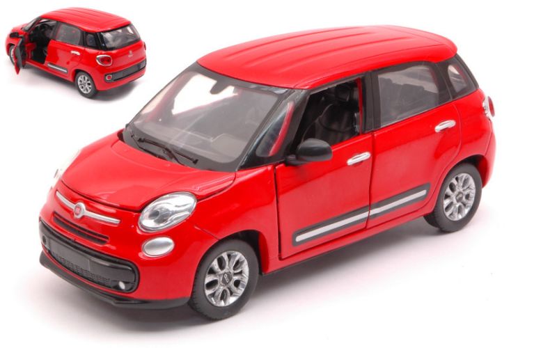 Fiat 500L , Veicolo scala 1:24 Colore rosso, Newray, Eta 5+