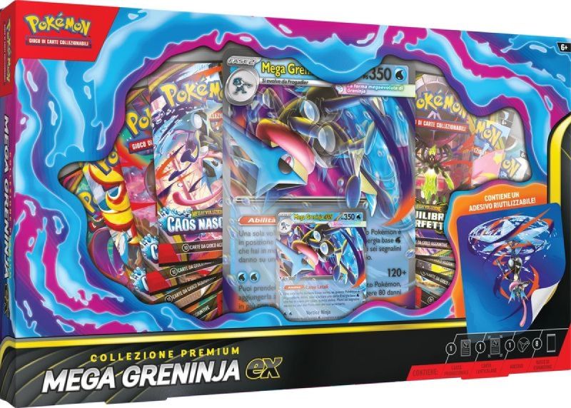 Pokemon Collezione Premium Mega Greninja EX del GCC Pokemon, The Pokemon Company,Eta 6+