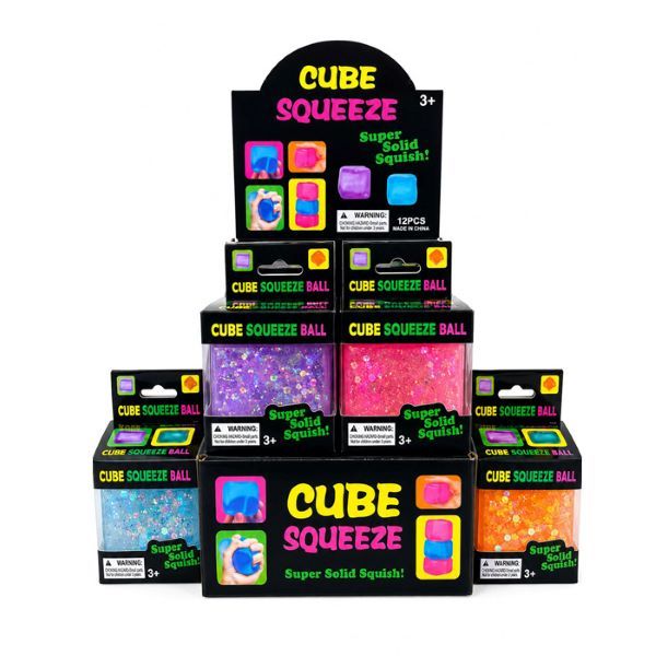 Cubo Gommoso Squishy, Giocattolo da spremere di Cubo Gommoso Giocattoli Giocattolo da Schiacciare Antistress Squishies Squeeze Giocattoli per Bambini, Adulti Ufficio e Casa
