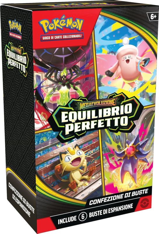 Pokemon Confezione 6 buste dell`espansione Megaevoluzione Equilibrio perfetto del GCC Pokemon,The Pokemon compant Eta 6+