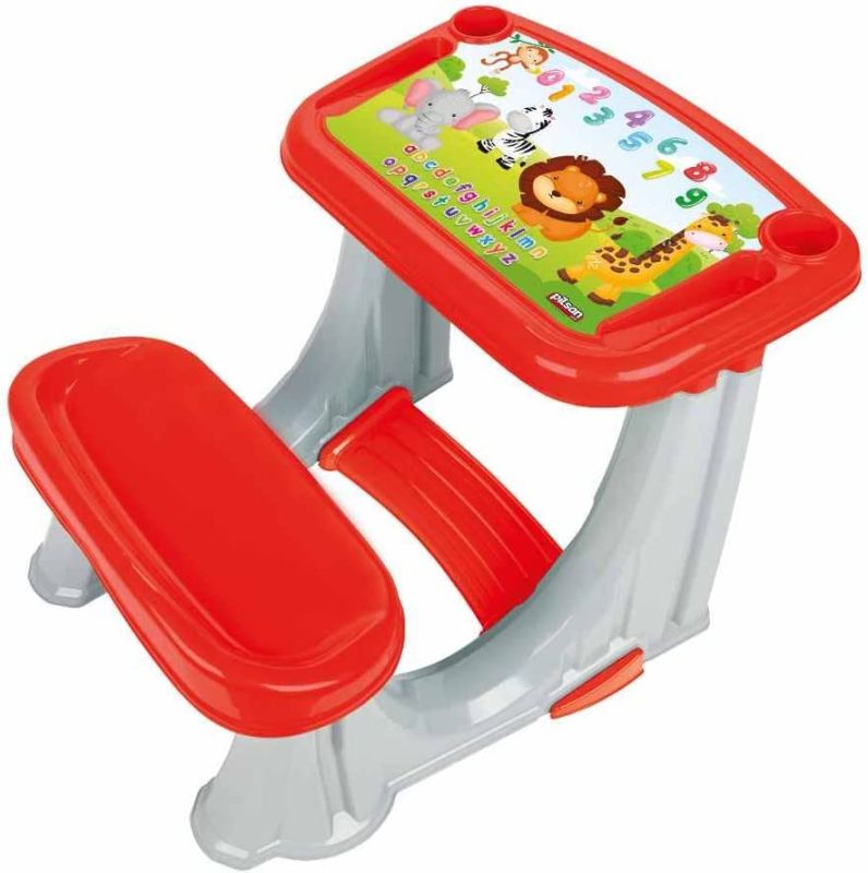 Banco Scuola Bambini 2 Anni Con Sedia Tavolo Scrivania Gioco Studio per Bambini con Scomparti Portapenne