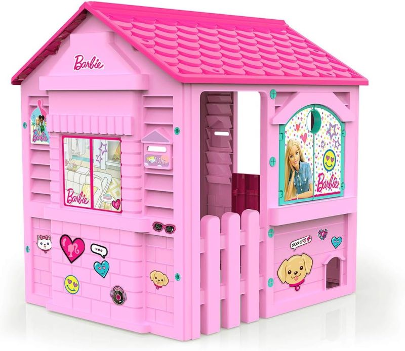 Chicos - Casetta per bambini Barbie | Casetta da giardino per bambini dai 2 anni in su | Resistente e durevole | Casetta rosa (89609)