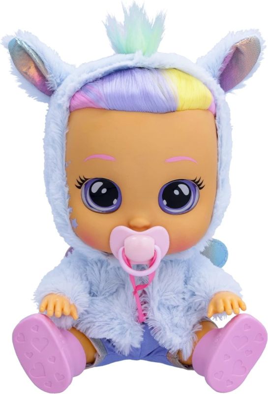 CRY BABIES Dressy Fantasy Jenna, bambola interattiva che piange vere lacrime con capelli acconciati, vestiti e accessori indossabili, giocattolo e regalo per ragazzi e ragazze, multicolore