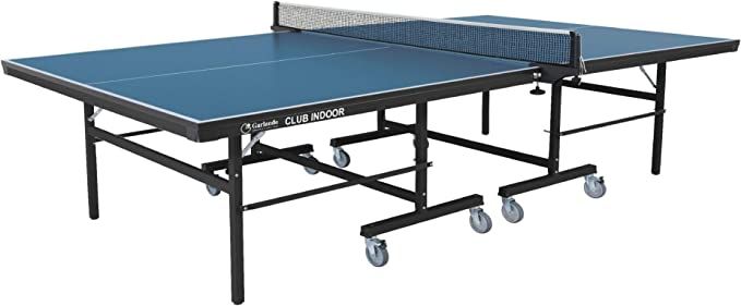 Garlando Tavolo da Ping Pong Club Indoor con Ruote per Interno Blu b