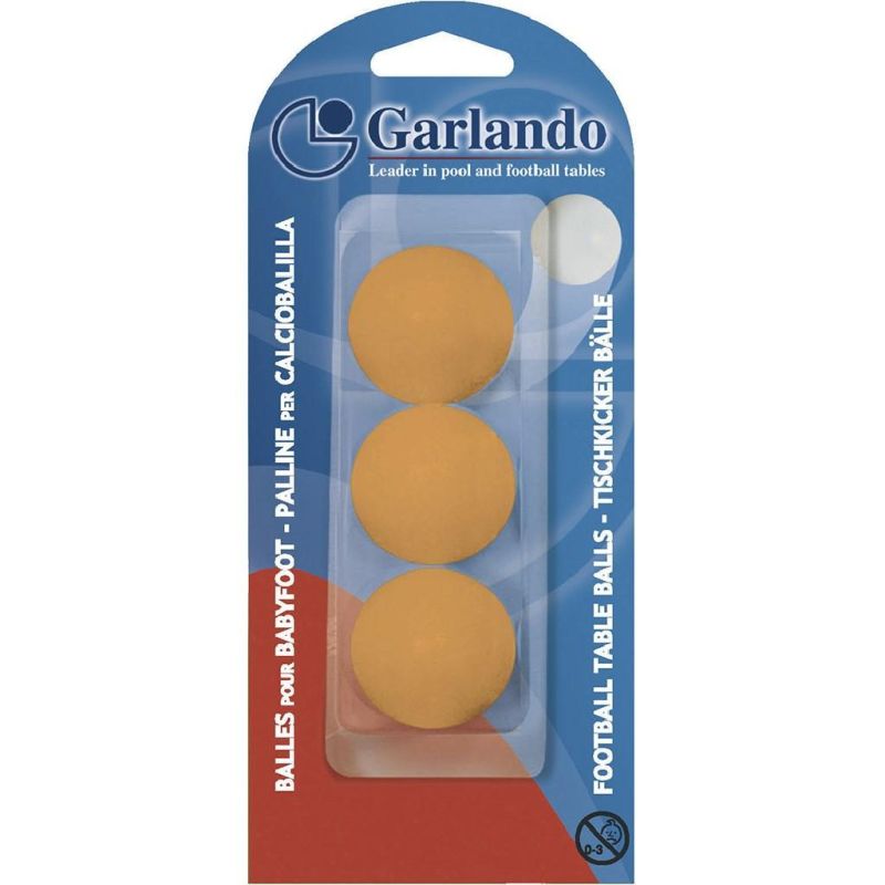 Blister con tre palline arancio standard .