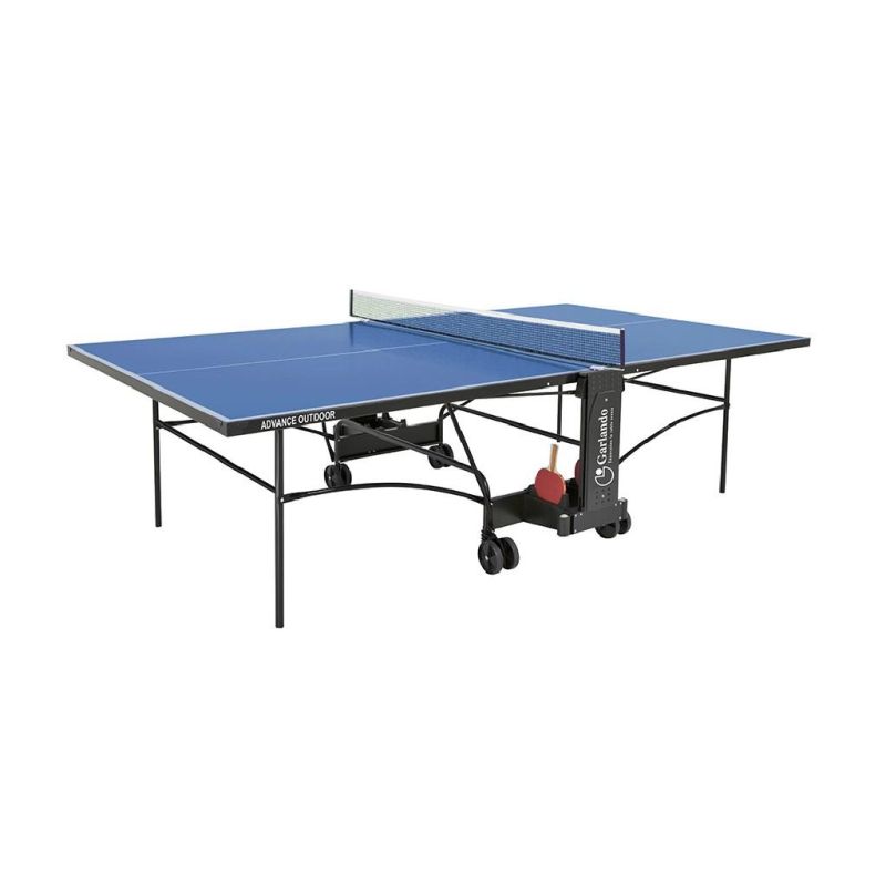 Ping pong ADVANCE OUTDOOR piano blu con ruote, per esterno