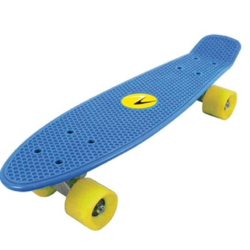 Skateboard FREEDOM - tavola azzurra ruote gialle