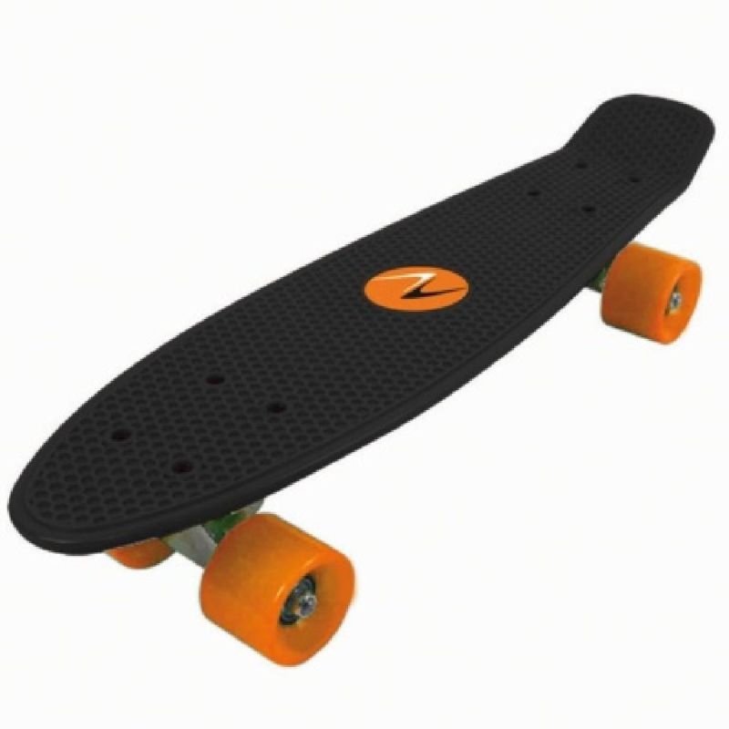 Skateboard FREEDOM - tavola nera ruote arancio