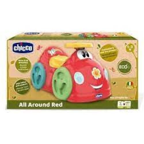Chicco All Around Eco+ Rosso, Macchina Cavalcabile per Bambini da 1 a 3 Anni, Plastica 75% Riciclata, Max 20 kg