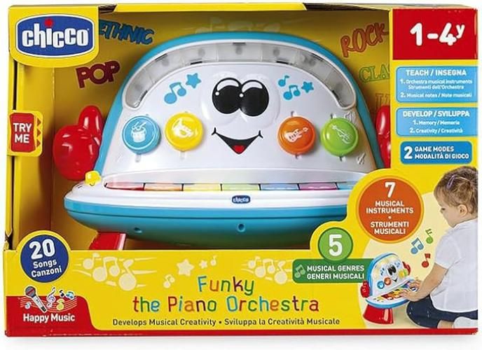 Chicco Funky Piano Orchestra, Gioco Musicale, Elettronico, eta 1-4 anni