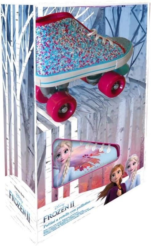 Disney Frozen II, Pattini a rotelle con Paillettes girevoli Bambina, Multicolor