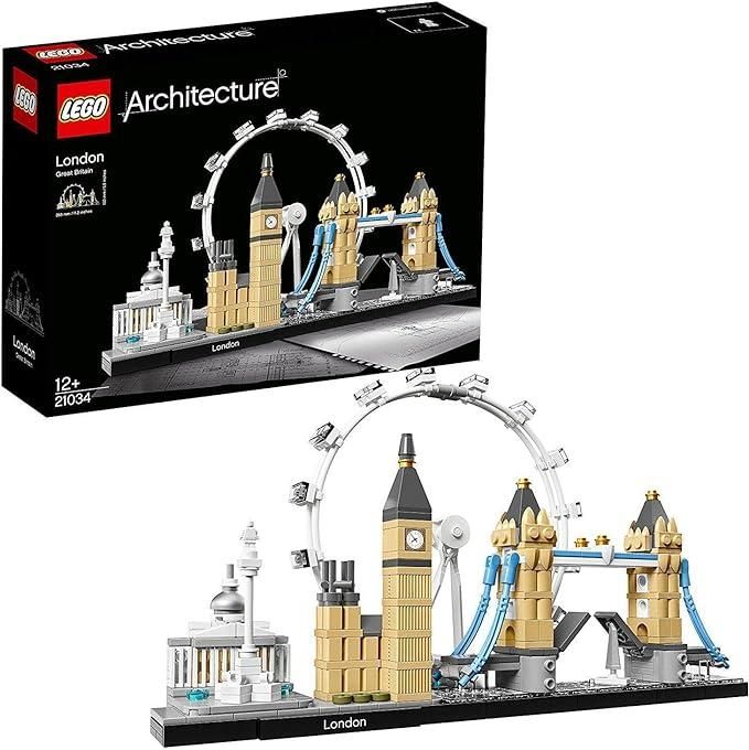LEGO 21034 Architecture Londra, con London Eye, Big Ben e Tower Bridge, Modellismo Monumenti, Set da Collezione, Idea Regalo