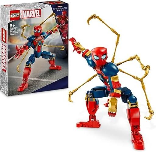 LEGO Marvel Personaggio Costruibile di Iron Spider-Man, Gioco d`Azione per Bambini e Bambine da 8 Anni con Supereroe Snodabile, Action Figure con 4 Braccia Extra, Idea Regalo da Collezione 76298