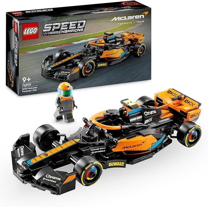 LEGO Speed Champions Monoposto da Corsa McLaren Formula 1 2023, Macchina Giocattolo F1 per Bambini e Bambine da 9 Anni, Modellino di Auto da Costruire con Minifigure del Pilota, Idea Regalo 76919