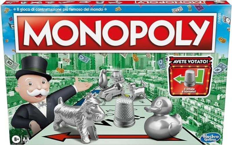 Monopoly Classico, Gioco da Tavola per Famiglie, Adulti, Bambini e Bambine da 2 a 6 Giocatori, Giochi di Strategia Divertenti