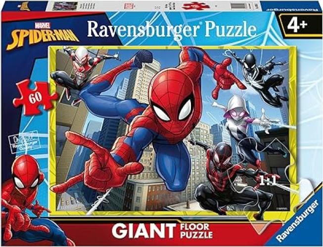 Ravensburger - Puzzle Spiderman, Collezione 60 Giant Pavimento, 60 Pezzi, Eta Raccomandata 4+ Anni
