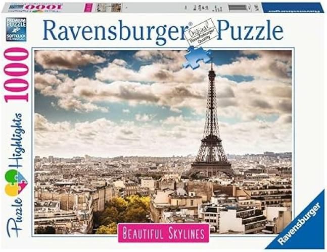 Ravensburger Puzzle, Puzzle 1000 Pezzi, Parigi, Puzzle per Adulti, Collezione Skylines, Puzzle Citta, Puzzle Parigi, Puzzle Ravensburger - Stampa di Alta Qualita