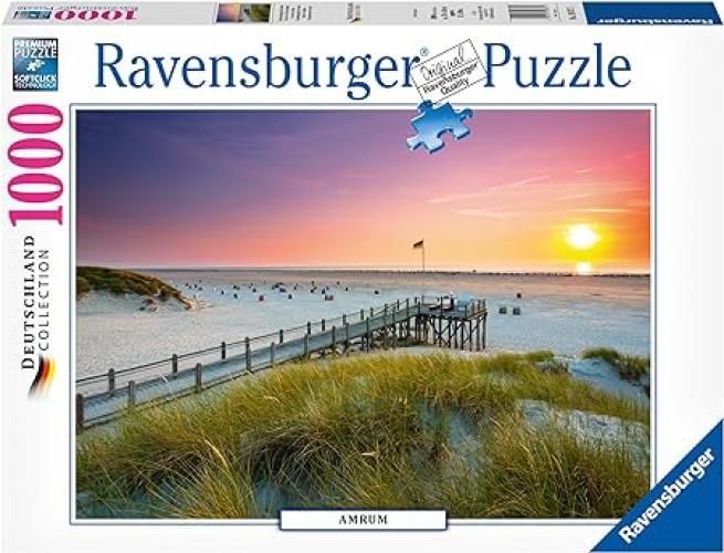 Ravensburger Puzzle, Puzzle 1000 Pezzi, Tramonto su Amrum, Puzzle per Adulti, Collezione Germania, Puzzle Ravensburger - Stampa di Alta Qualita
