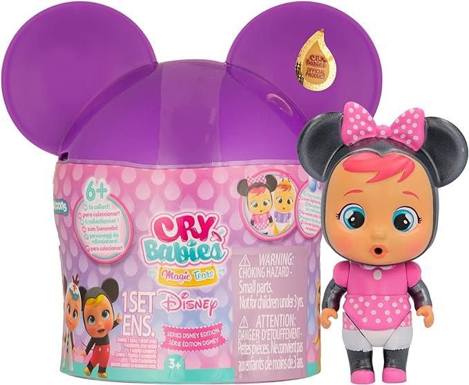 CRY BABIES MAGIC TEARS Disney Edition - Mini Bambola A Sorpresa Da Collezione Con Lacrime Vere E Accessori, Giocattolo Per Bambine E Bambini Dai 3 Anni In Su