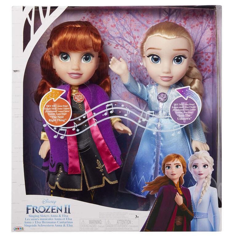 Frozen 2-Coppia bambole Anna ed Elsa sorelle canterine