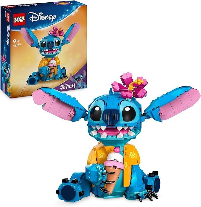 LEGO Disney Stitch, Gioco per Bambini e Bambine da 9 Anni in su, Personaggio con Parti Mobili, Camicia e Cono Gelato da Costruire, Giocattolo Fantasy, Idea Regalo Divertente dal Film 43249