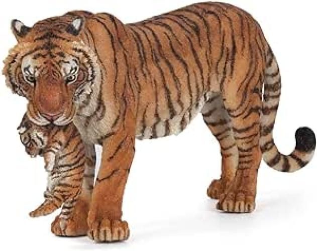 PAPO - Figurina animale -Tigre e il suo bambino, giocattolo per bambini dai 3 anni - Animali selvatici