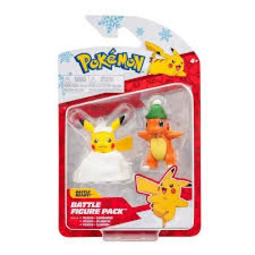Pokemon Battle Figure-Xmas Holiday, Pikachu+Charmander
