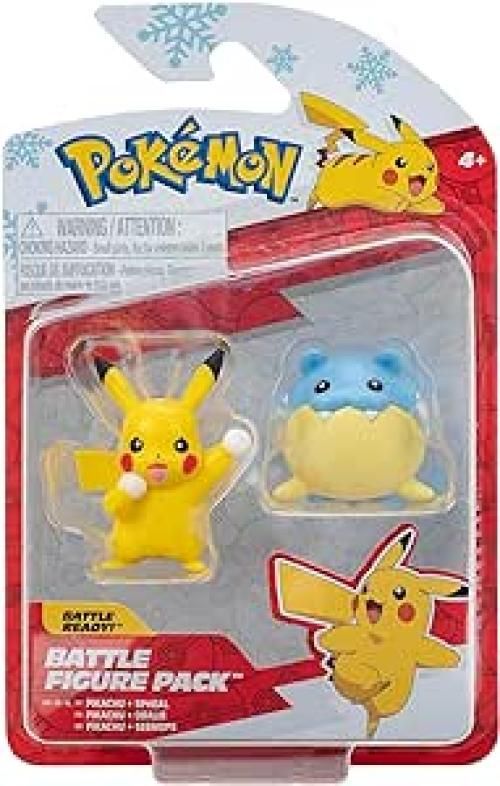 Pokemon Battle Figure-Xmas Holiday, Pikachu+Spheal