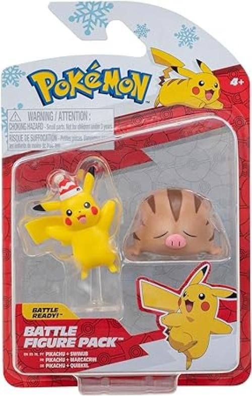 Pokemon Battle Figure-Xmas Holiday, Pikachu+Swinub