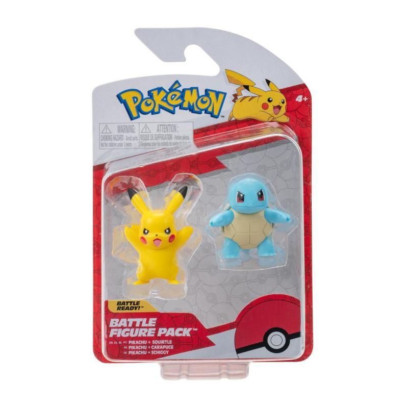 Pokemon Battlle figure-Pikachu + Squirtle