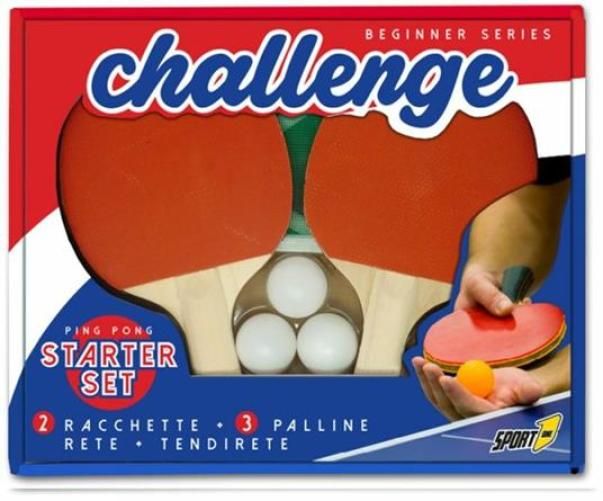 Set Ping Pong Challenge-2 racchette,3 palline, rete,tendirete