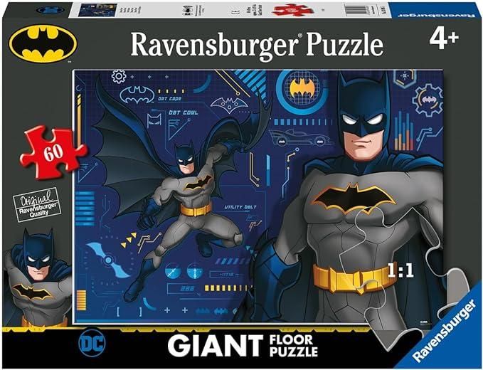 Ravensburger - Puzzle Batman B, Collezione 60 Giant Pavimento, 60 Pezzi, Eta Raccomandata 4+ Ann