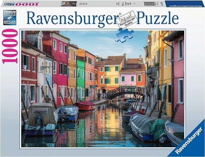 Ravensburger - Puzzle Burano, Italia, 1000 Pezzi, Idea regalo, per Lei o Lui, Puzzle Adulti