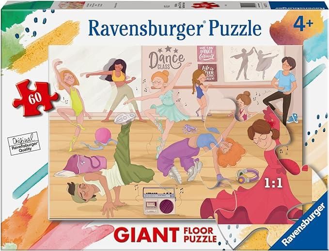 Ravensburger - Puzzle L`ora di danza, Collezione 60 Giant Pavimento, 60 Pezzi, Eta Raccomandata 4+ Anni