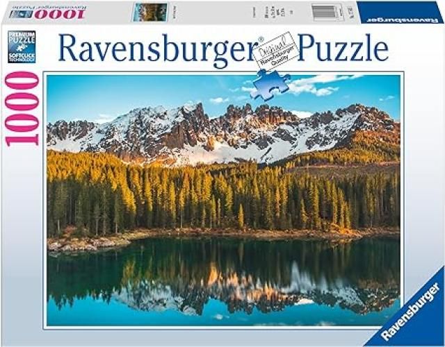 Ravensburger - Puzzle Lago di Carezza, 1000 Pezzi, Idea regalo, per Lei o Lui, Puzzle Adulti